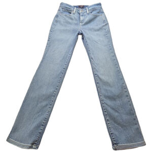 NYDJ Sheri Slim Petite Jeans 2P Light Wash Lift Tuck Stretch Denim